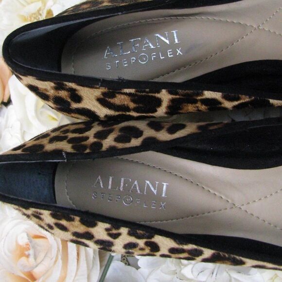 NIB Alfani animal print heels 6 - Picture 5 of 10